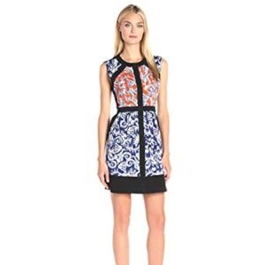 BCBGMax Azria Women's Donatella Print Block Dress